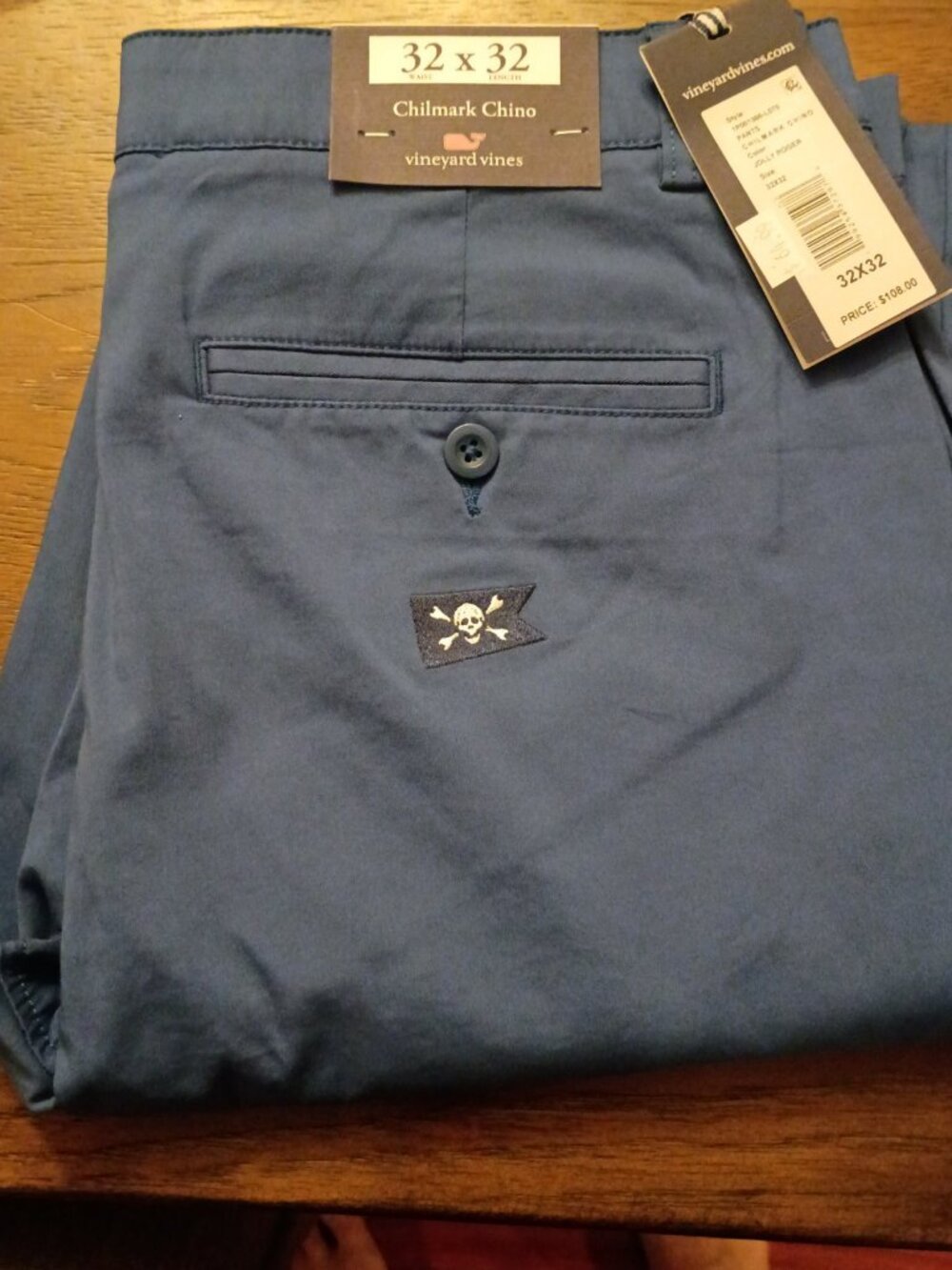 Vineyard Vines Chilmark Chino Pants 32x32 Jolly Roger Blue NWT